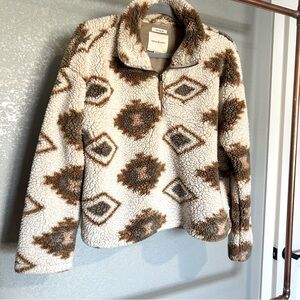 Thread & Supply Western Sherpa 1/4 Zip Jacket. Size Small